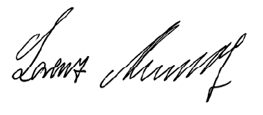 Unterschrift von Bürgermeister Lorenz Müller